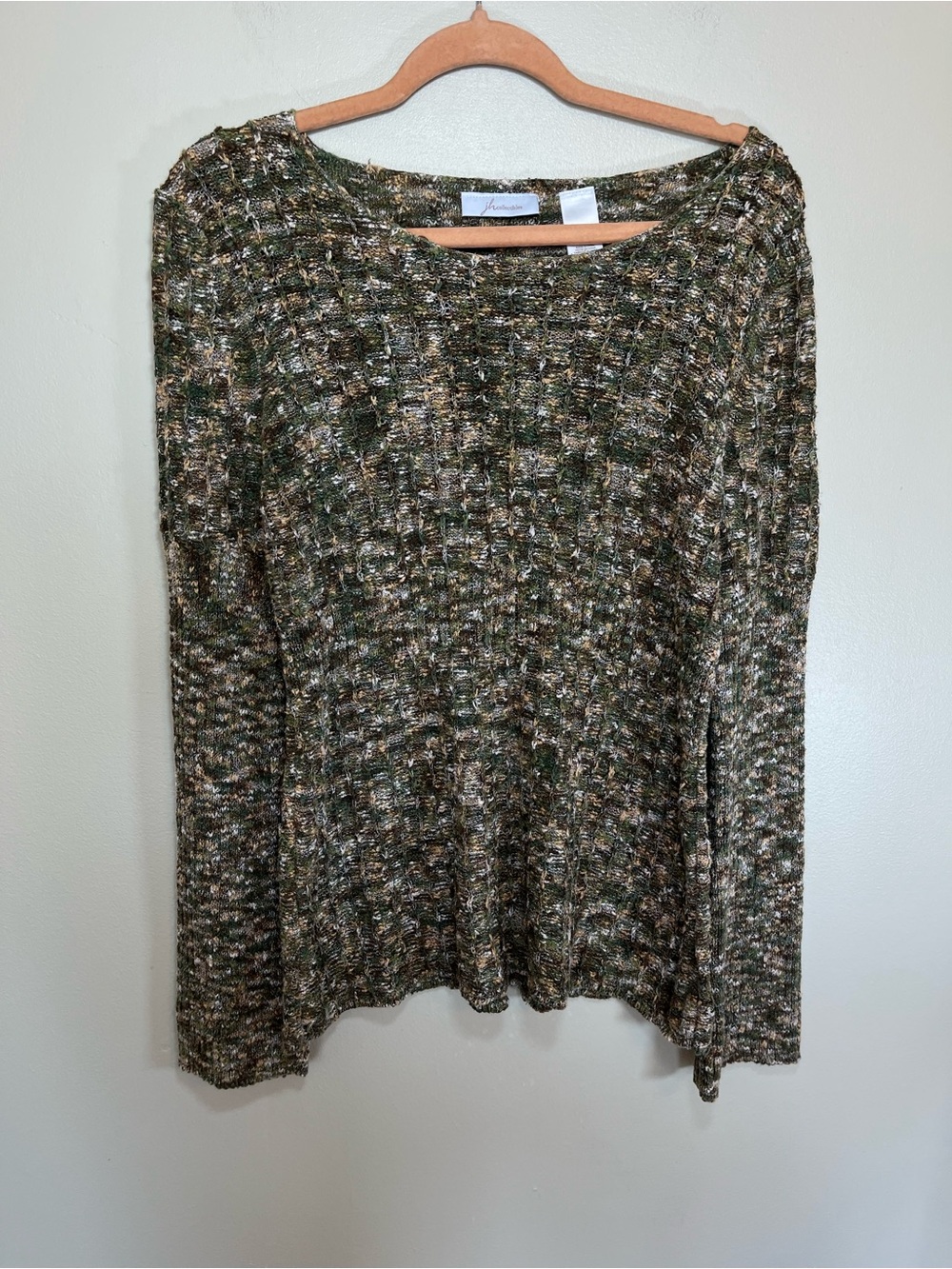 Vintage JH Collectibles Earth Tone Open Knit Sweater M Earthy Granolachic